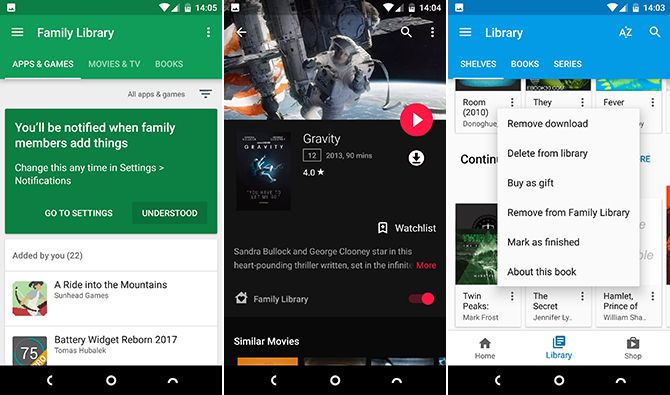 семейная библиотека google play делись приложениями фильмы больше android