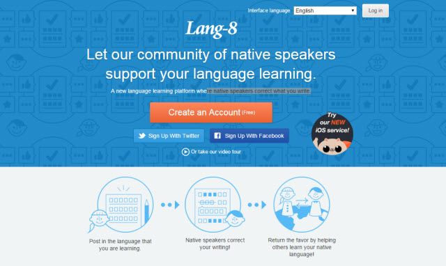 Интернет-сайт обучения - Lang-8