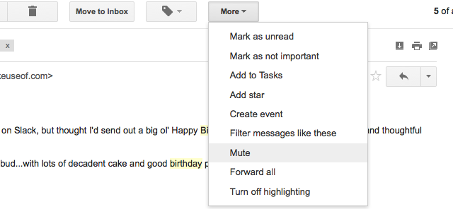 Gmail-функция-не-подержанная немые-разговоров