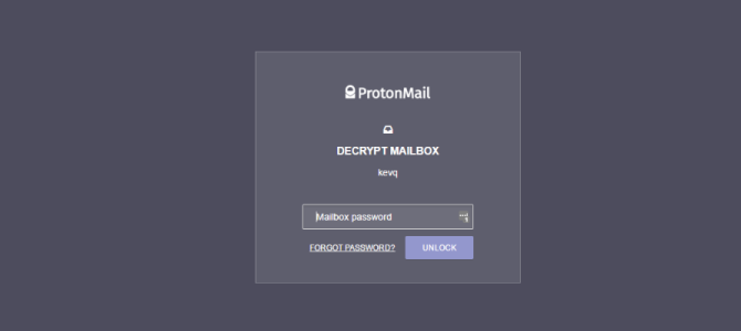 Ключ расшифровки почтового ящика ProtonMail