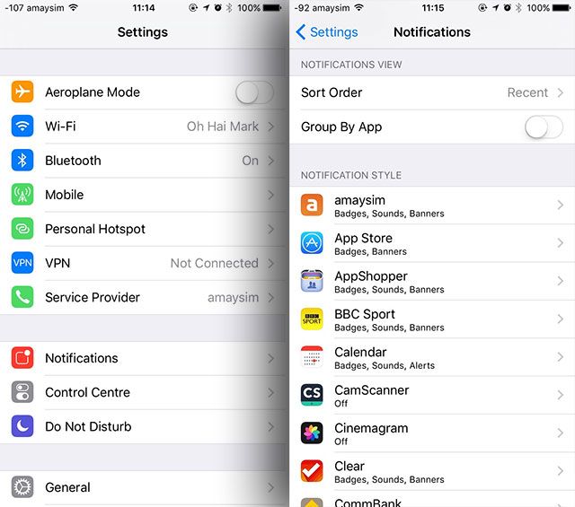Возьмите под контроль iOS-уведомления в настройках вашего iPhone или iPad