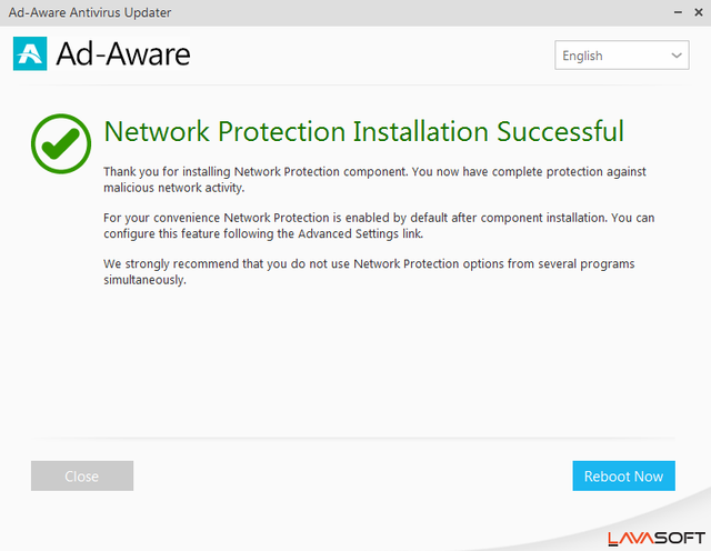 16 Ad-Aware Pro Security - Установка защиты сети - успешно