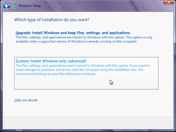 Windows 8 двойной загрузки с Windows 7