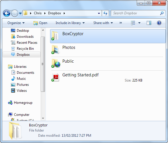 Зашифруйте ваши файлы Dropbox с помощью BoxCryptor снимок экрана 041
