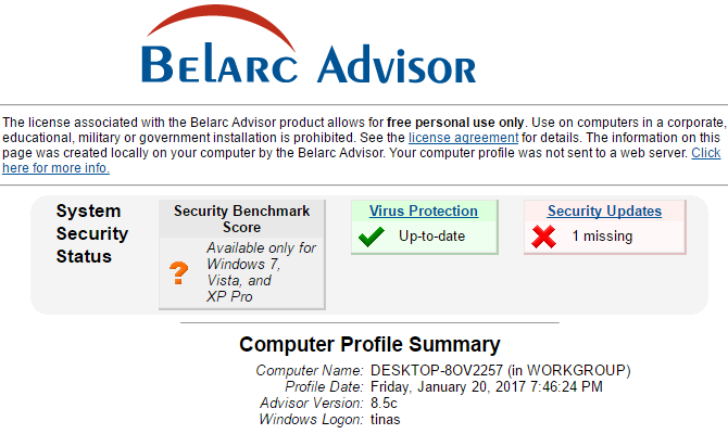 3 способа восстановления серийных номеров в Windows Belarc Advisor 670x400