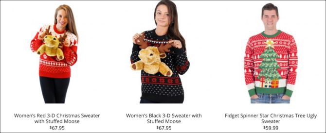 Гадкий рождественский Sweater.com 3D варианты