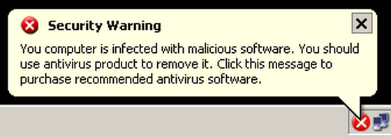 поддельные-Malware-сообщения лотков-уведомление