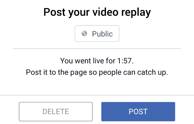 опубликовать или удалить Facebook видео в реальном времени
