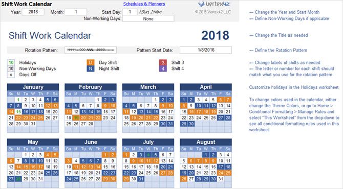 лучшие шаблоны календаря Microsoft Office