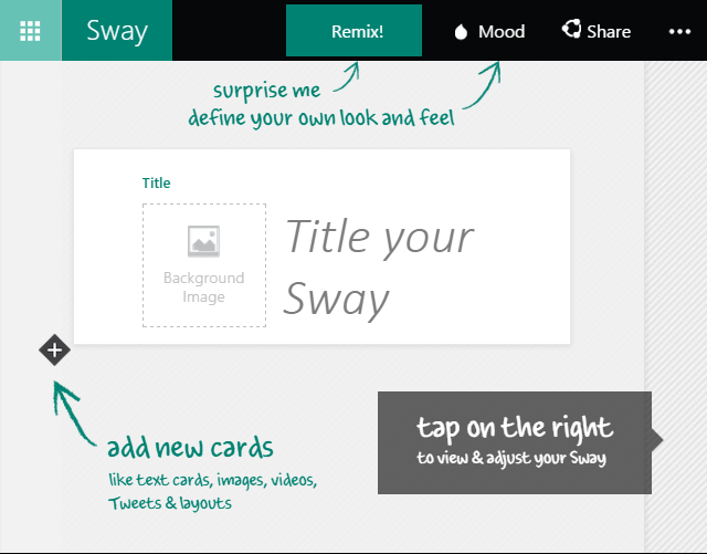 Microsoft Sway Preview Новый Sway