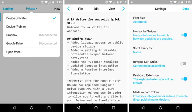 Сравнение текстовых редакторов для Android без отвлекающих факторов: что лучше? Android текстовый редактор Я писатель