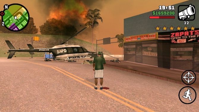 Grand Theft Auto San Andreas Консольная игра для мобильных устройств