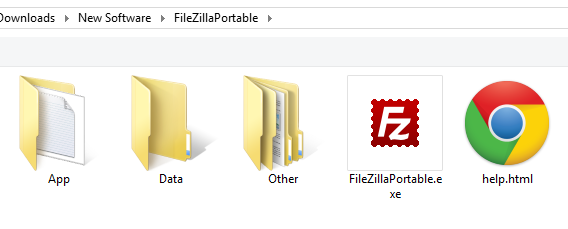 Папка FileZilla