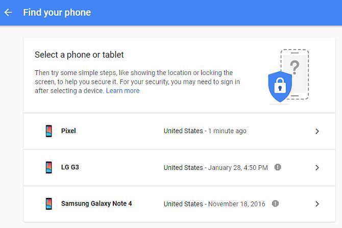 Google Find Your Phone