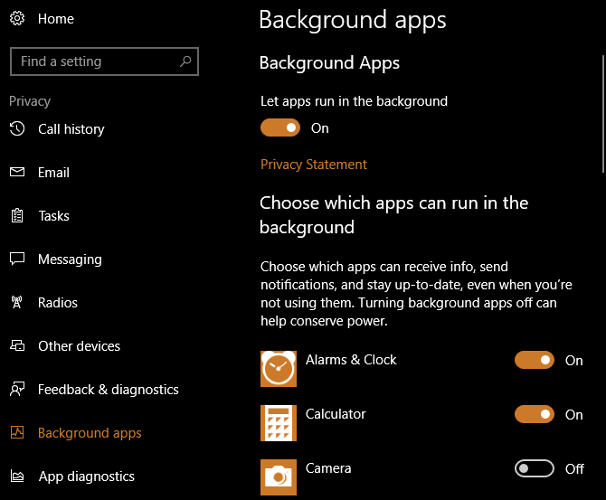 Как предотвратить запуск приложений в фоновом режиме в Windows 10 Windows 10 Background Apps