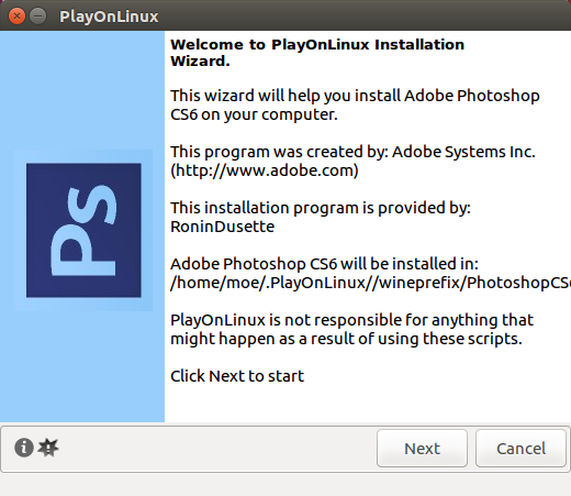 Как установить Adobe Photoshop на Linux - PS Installer
