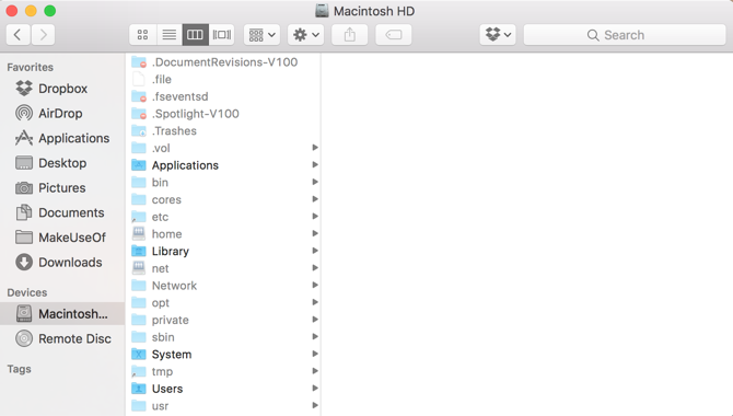Finder Macintosh HD