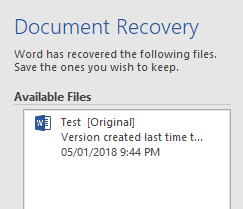 Microsoft Word 2016 Документ Автообновление