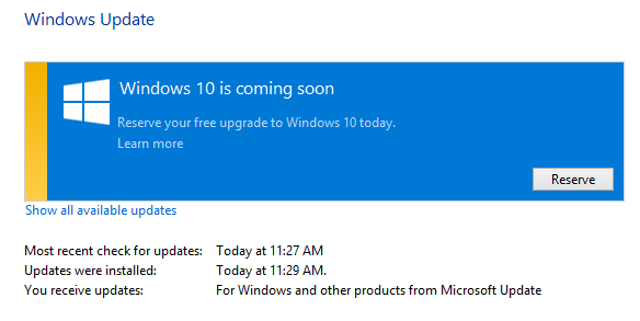 Windows 10 выйдет Центр обновления Windows