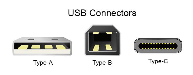 Разные типы USB разъемов