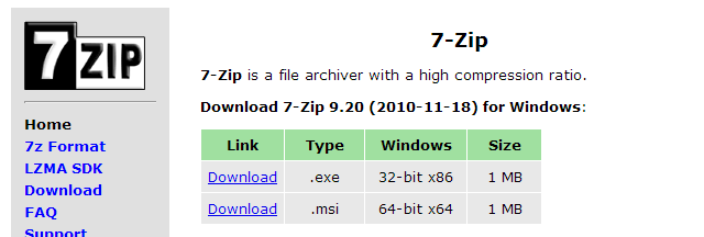 7-зип-32-битовый VS-64-битовый-установщик