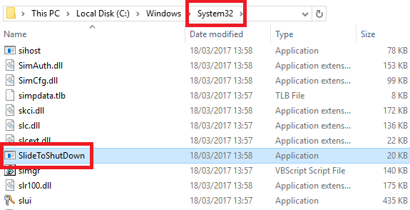SlideToShutdown: лучшая скрытая функция Windows 10? SlideToShutDown system32