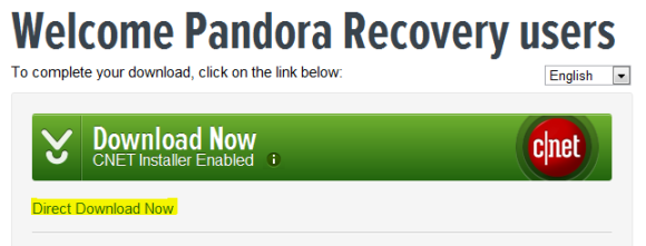 восстановление файла pandora