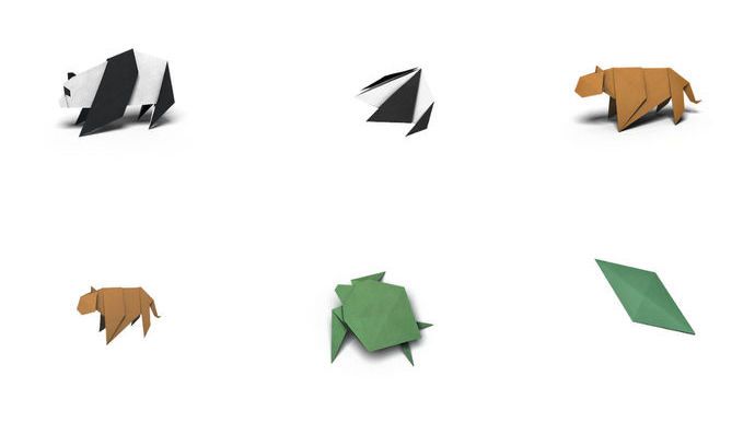 WWF Origami iMessage Наклейки