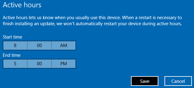 Windows 10 активных часов