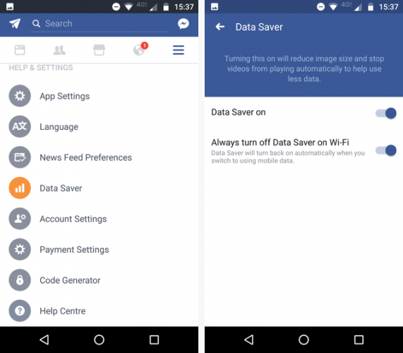 Сохраняйте данные при использовании Facebook с помощью этой удивительной функции.
