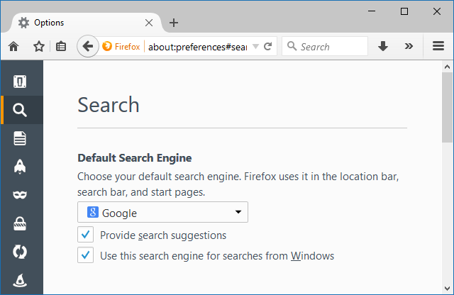 поиск Firefox