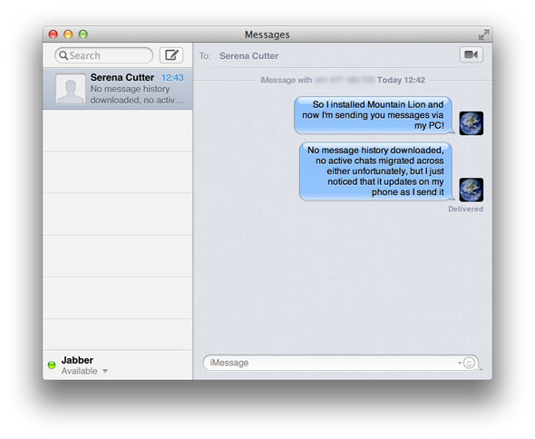 До свидания iChat: начало работы с новым приложением OS X Messages [Mountain Lion] first imessage