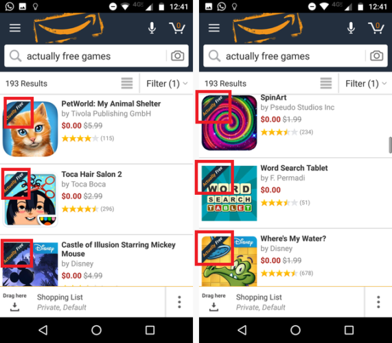 Google Play против Amazon Appstore: что лучше? на самом деле бесплатный Amazon AppStore 571x500