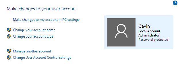 Учетные записи пользователей Windows