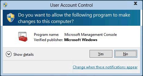 запрос согласия пользователя на управление учетной записью в Windows