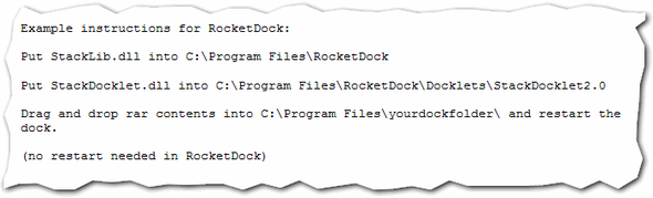 RocketDock + Stacks Docklet: не просто док, а законченное решение для организации рабочего стола [Windows] Stacks Docklet V 2: инструкции по установке вручную