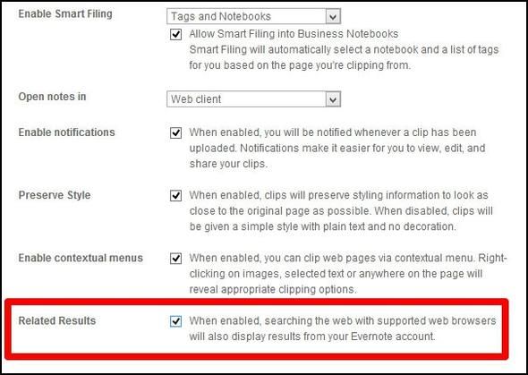 20 функций поиска Evernote Вы должны использовать результаты Evernote в настройках поискового веб-клипера