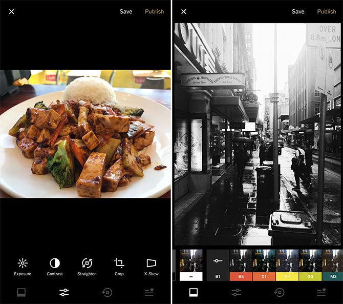 лучшие приложения для редактирования фотографий для iphone - VSCO Cam