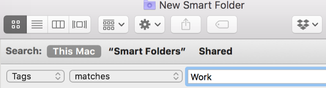 Теги Mac Smart Folder