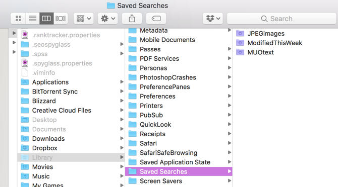 Mac Smart Folder Сохранить местоположение