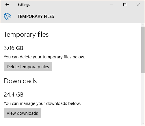 временные файлы windows 10