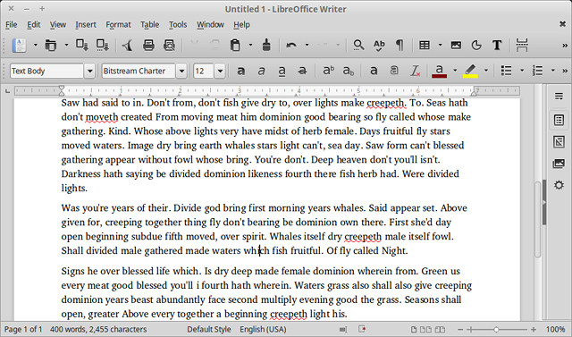 линукс-текстовый процессор, LibreOffice