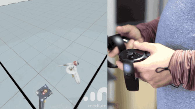 VR Контроллеры Oculus Touch Обзор Oculus среднего GIF