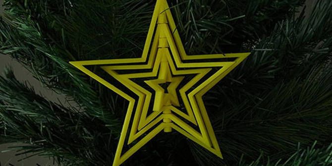 3D печатная вращающаяся рождественская звезда