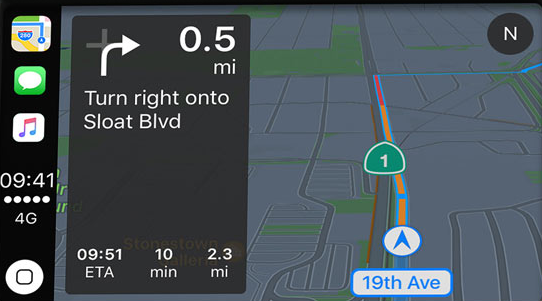 Apple Carplay Спутниковая навигация