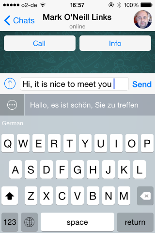 Slated - это клавиатура iOS 8, которая переводит разговоры для вас