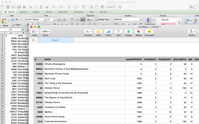 Пользовательский интерфейс: числа против Microsoft Excel