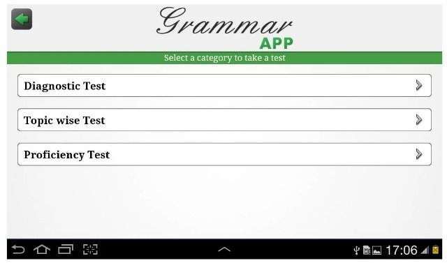 Скриншот приложения грамматики