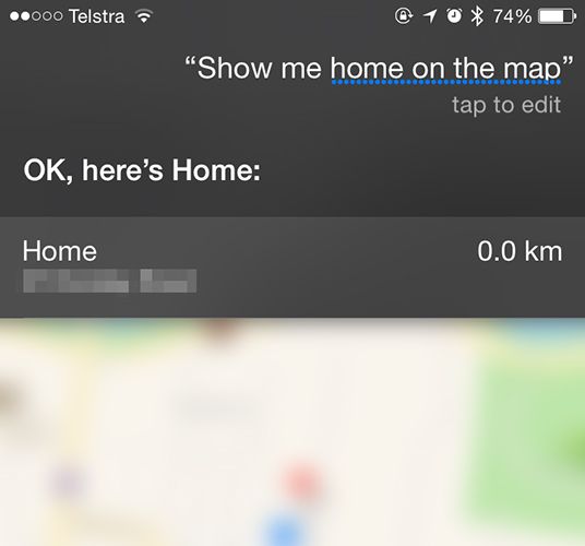 Остановите Siri & Центр Уведомлений Раздавая Ваши iPhone Секреты siri map