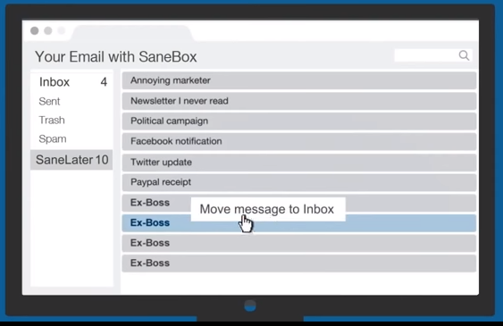 инструменты Gmail - Sanebox